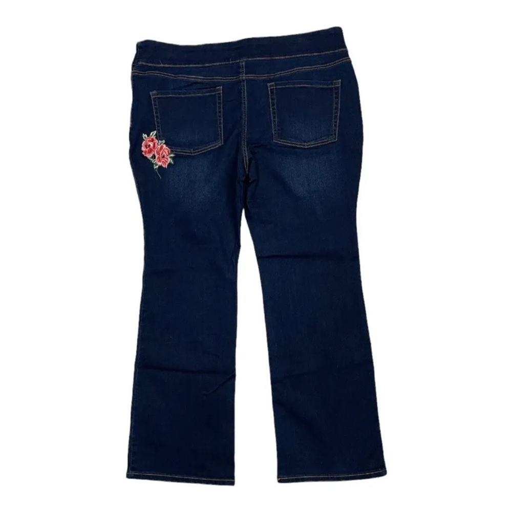 The Pioneer Woman Pull-On Embroidered Bootcut  Blue Jeans Pants Sz XXXL (22) - Picture 2 of 7